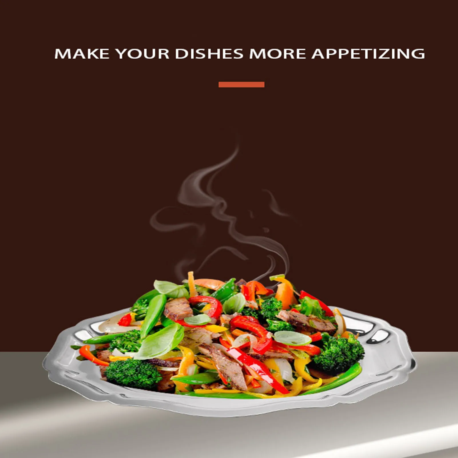 Serving Tray 304 Stainless Steel Dessert Plate Multi Purpose Reusable Decorative Appetizer Platter for Kitchen Party Oval