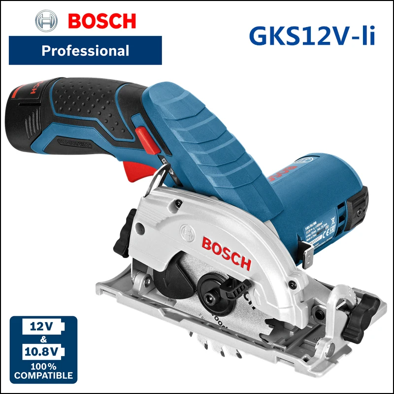 Bosch Cordless Electric Circular Saw Professional Multifunctional Electric Woodworking Cutting Power Tool GKS 12V-LI Bare Metal wide mouth a word clip woodworking metal fixing clip multifunctional a clip high hardness and strong clip handmade diy