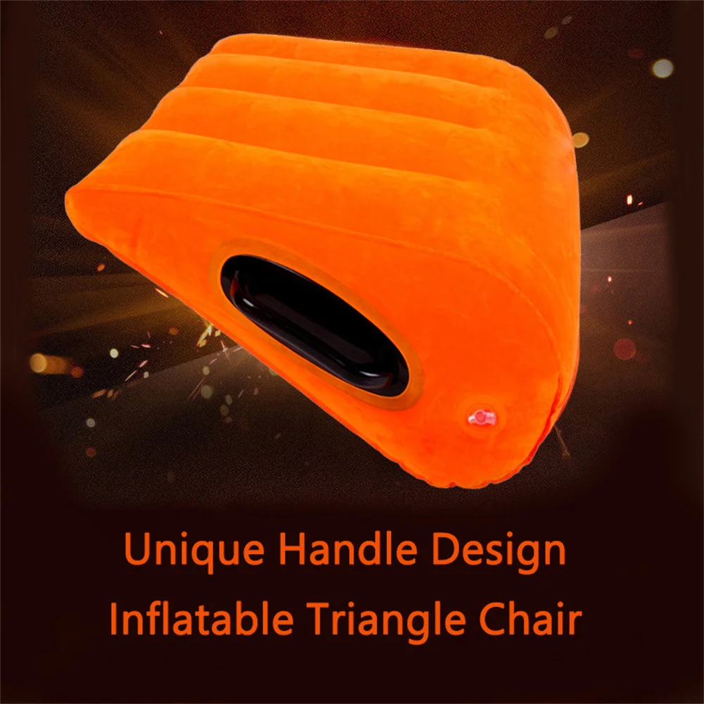 Inflatable Pillow Couples Toy For Deeper Position Support Triangle Ramp Cushion Furniture Adult Sex Toy For Men Women Couples