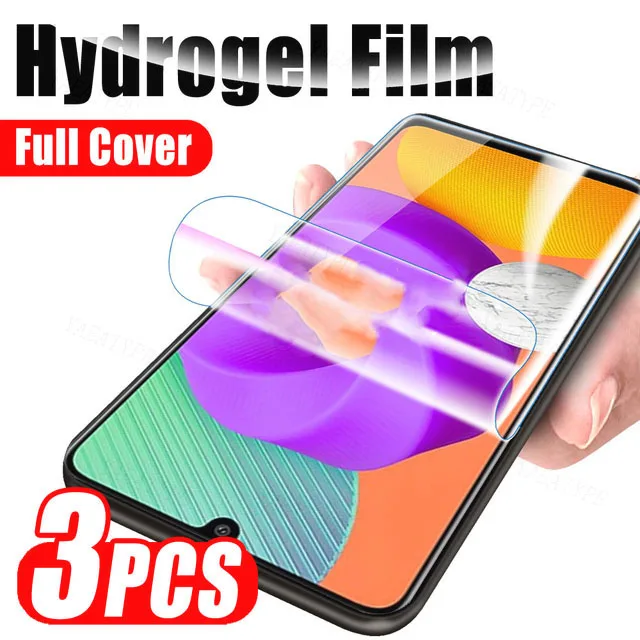 

3PCS Hydrogel Film For Samsung Galaxy M12 M13 M14 M34 M22 M23 M31 M32 M33 F14 F34 Screen Protector On M02 M02S M30S M21 M21S M42