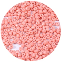 Bulk Pack of Glass Seed Beads for DIY Crafting and Ornament Making (Orange Pink)