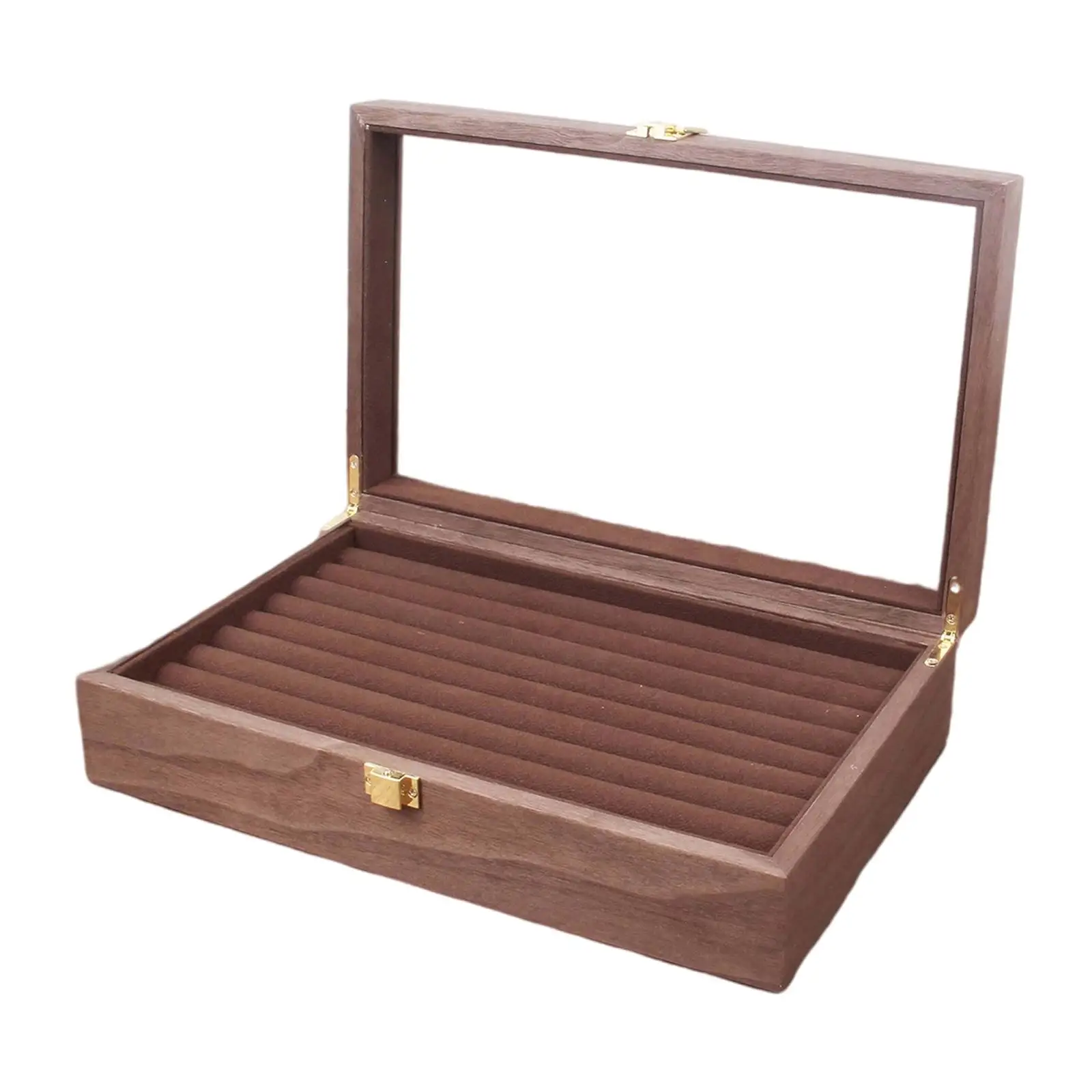 

Premium Wooden 9 Layers Velvet Box Tray Gift Display Organizer