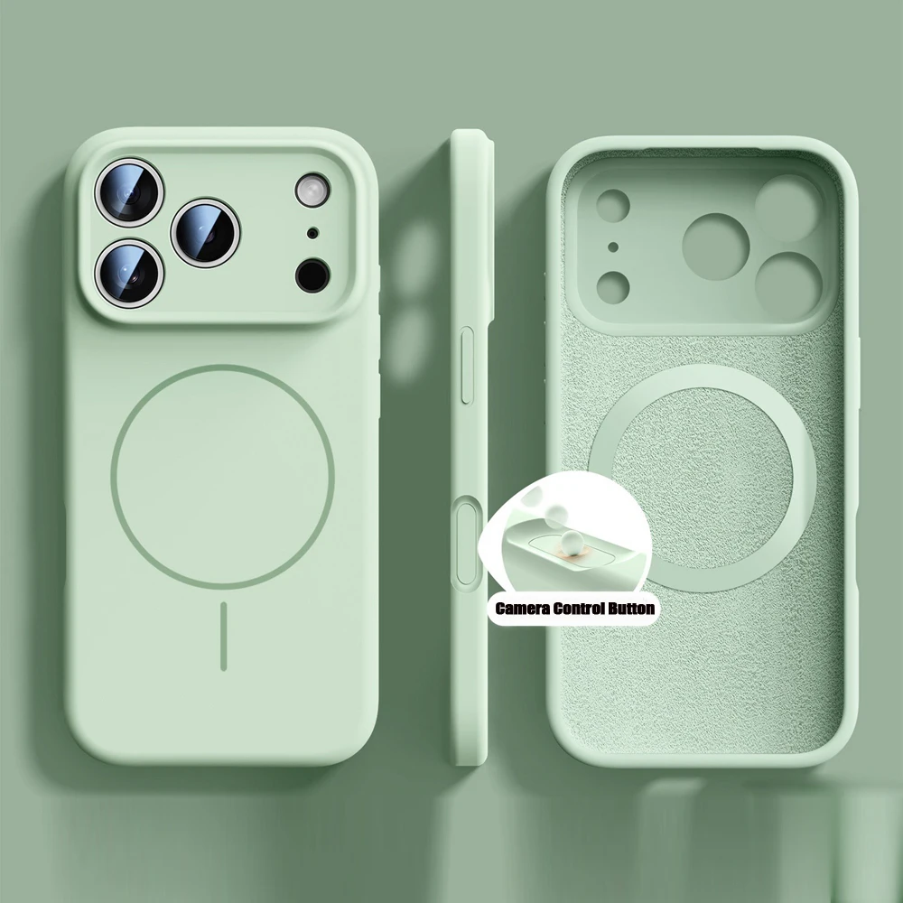 ตัวเลือกสินค้า เคสซิลิโคนเหลวสีส้มสำหรับ iPhone 17 Pro Max พร้อมชาร์จ Magsafe
