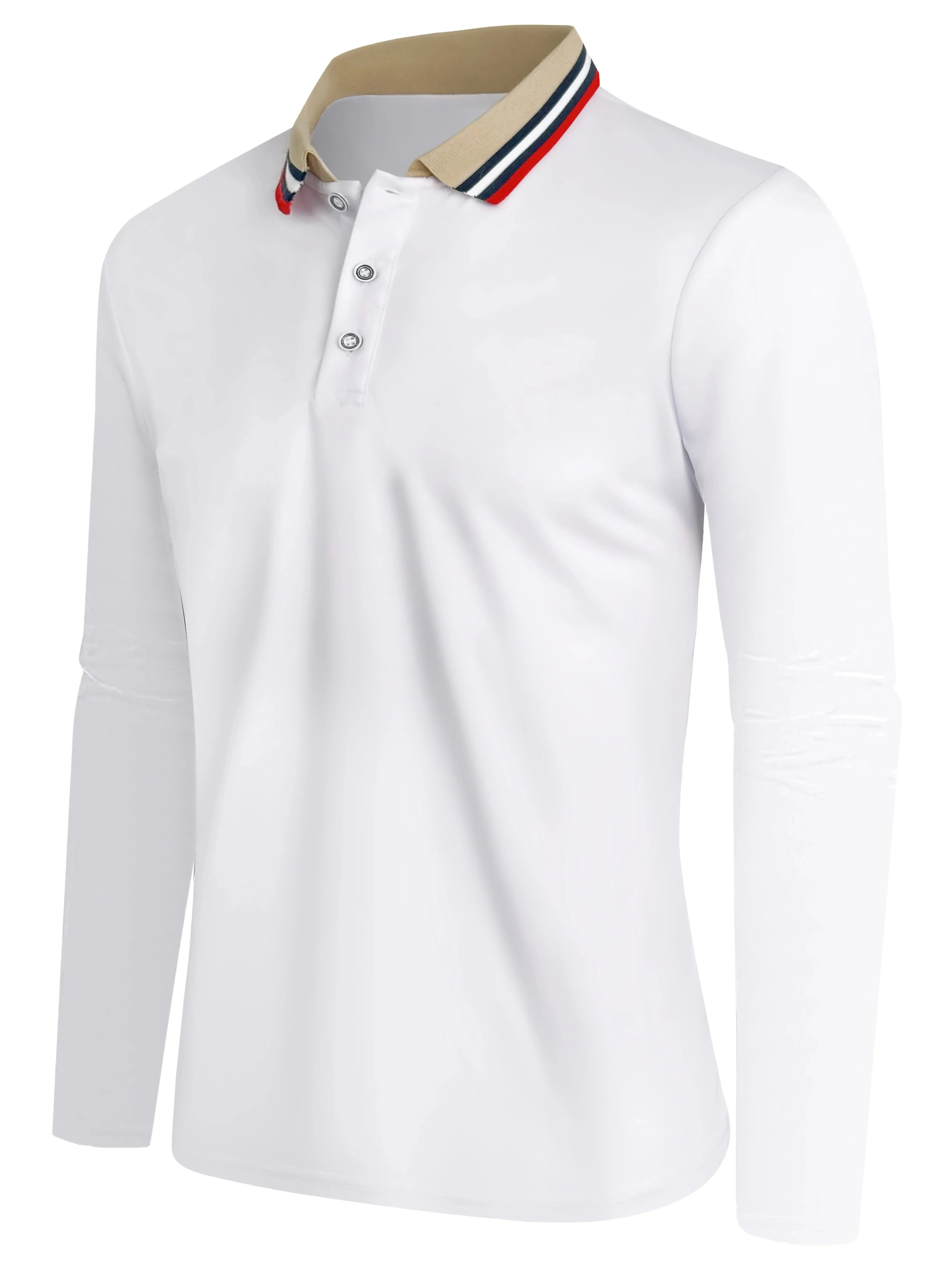 Spring and Autumn Men's Polo Long sleeve Business Casual Top