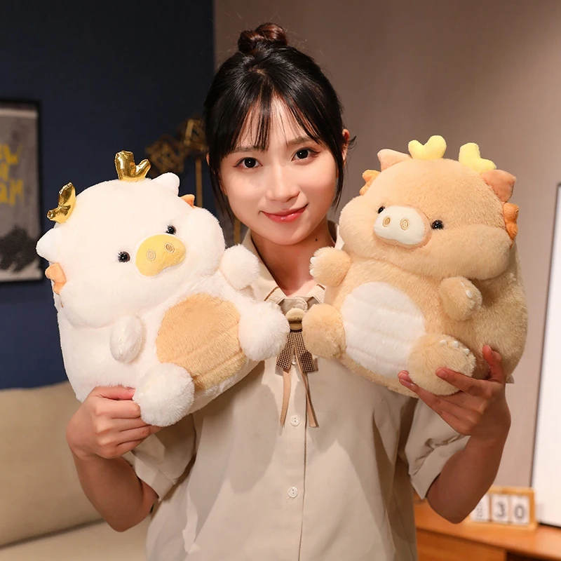 ARELUX 18in Peach Pig Plush Pillow - Anime Stuffed Animal Toy For Kids