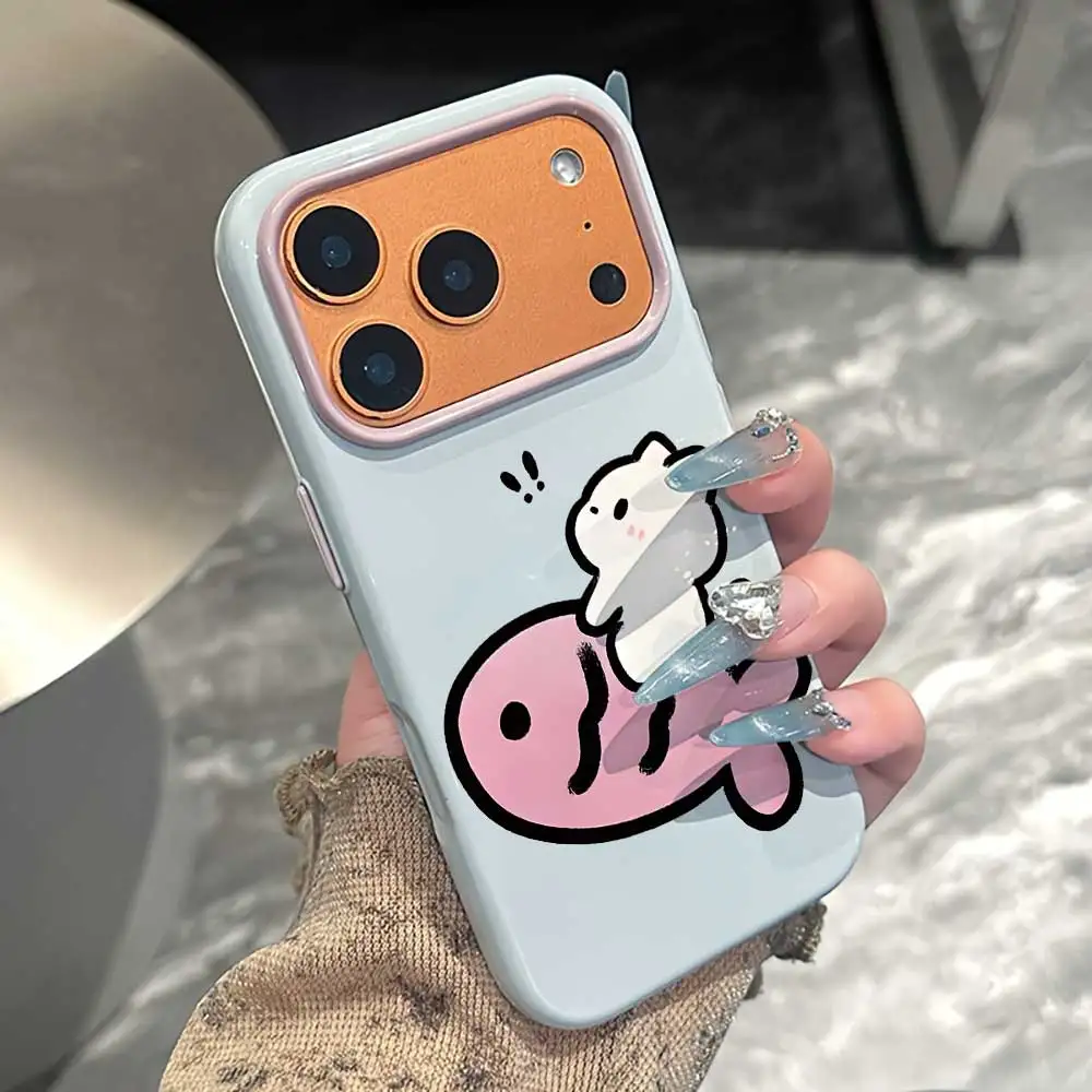 Kawaii Kitty Fish Print Shockproof Phone Case