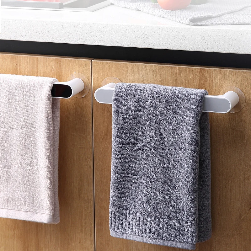 Bathroom Towel Rack Wall-mounted Self-adhesive Storage Rack for Towel Kitchen Wipes