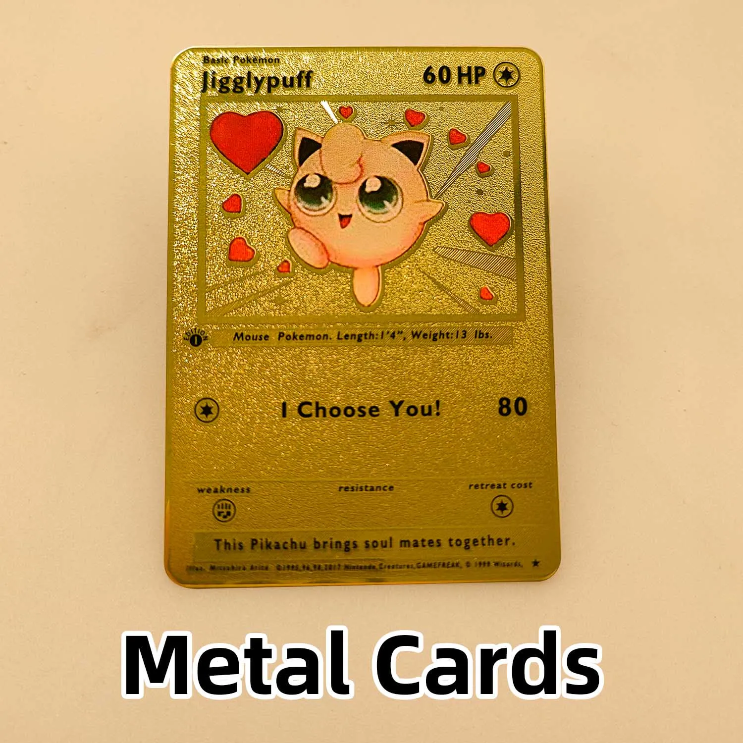 metal pokemon cards gold
