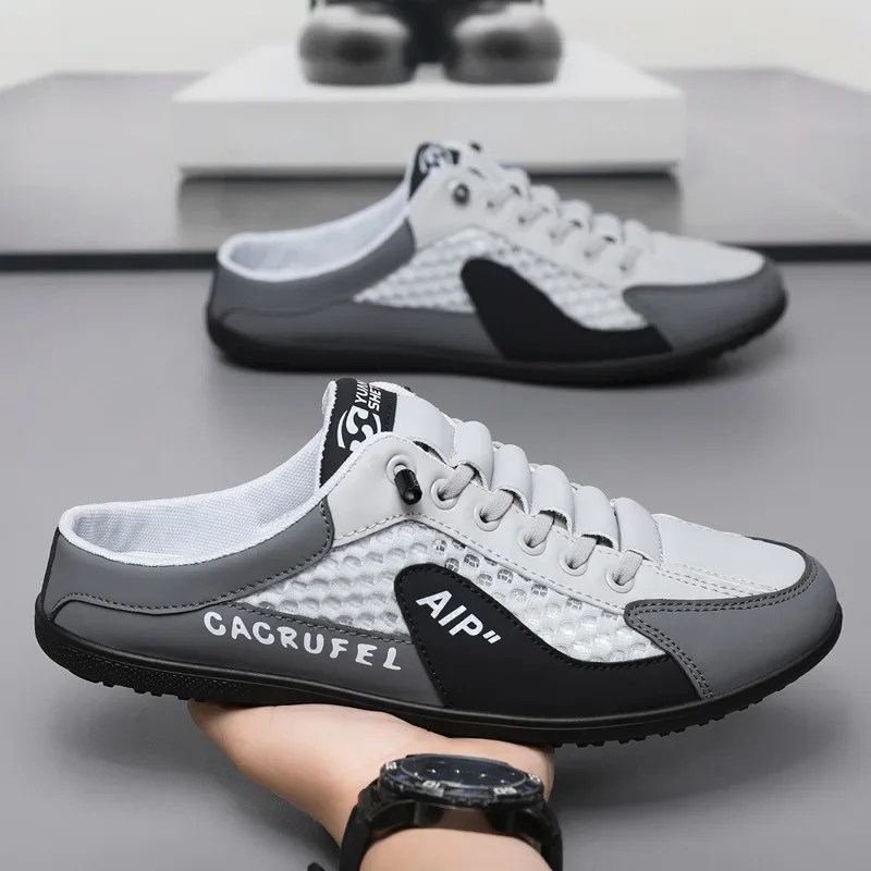 Men Fashion Soft-soled Half Slippers Summer Trendy Bottom Casual Shoes Soft Sole Support Shoes Sneakers Zapatos De Hombre