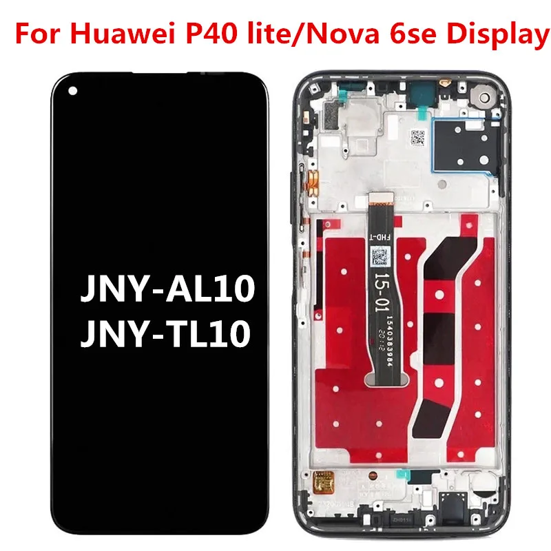 

6,4, для Huawei P40 Lite, телефон, ЖК-дисплей, сенсорный экран для Huawei Nova 6SE, ЖК-дисплей с цифровым преобразователем, запасные части