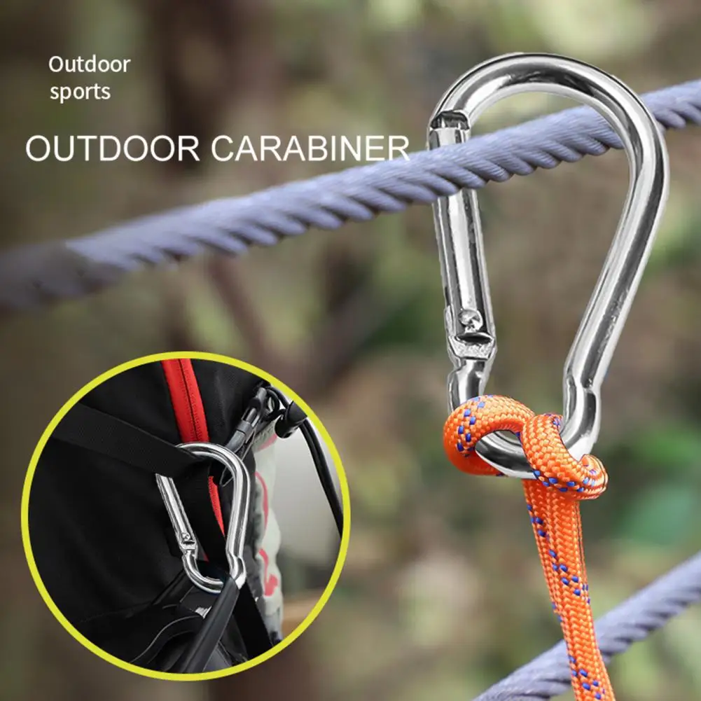 

20 Pcs Carabiners Lightweight Multi-purpose Aluminium Alloy Locking Climbing Carabiner Snap Hook D-Ring Key Chain Clip Camping