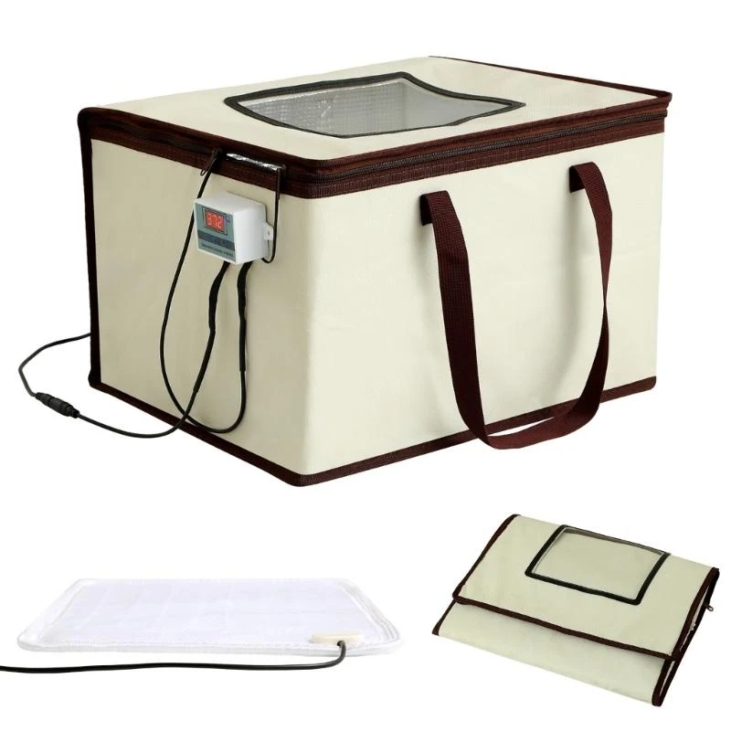 3XUF Adjustable Temperature Foldable Dough Proofer with Timers for Bread Pizza Yogurts Baking and Fermentation Control bread proofing basket dough fermentation box