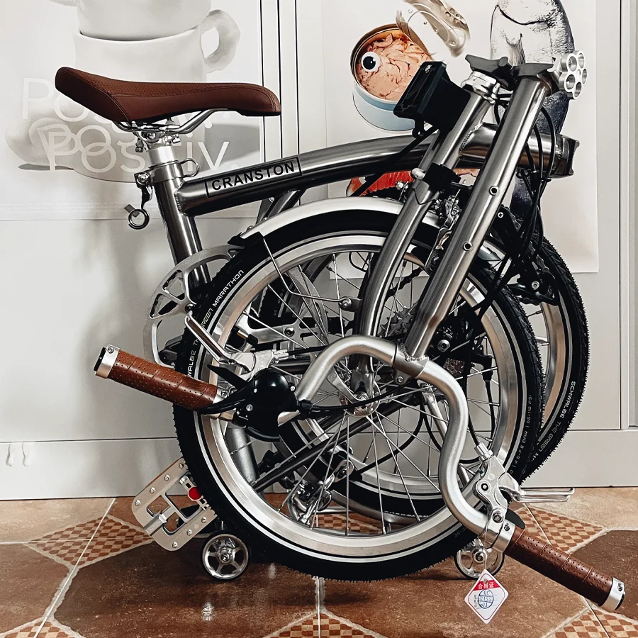 CRANSTON 20 Zoll 9-Gang-Klapprad, ultraleicht, tragbar, für Erwachsene, Studenten, Chrom-Molybdän-Stahl-Klapprad, 406-Rad 1