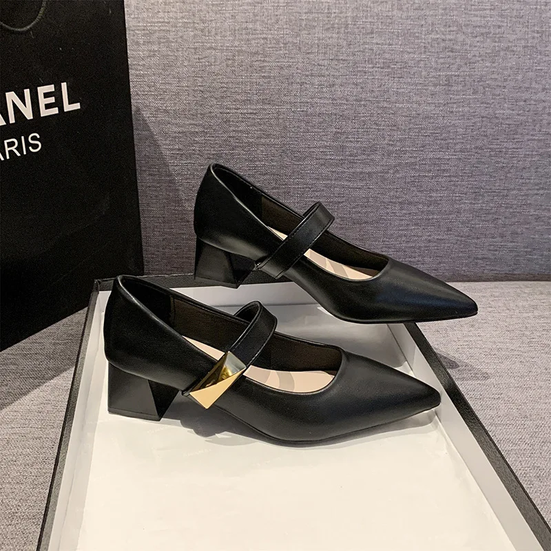 Women High Heels Mary Jane Single Shoes Pointed Toe Dress Party Slingback Sandals Fashion Summer New Pumps Walking Zapatos Mujer 4