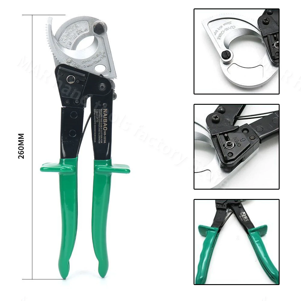 Ratchet Electrician Cable Cutter Electrician Wire Cutting Scissors Copper Aluminum Wire Cutting Plier Multi Type Wire Cutter 6
