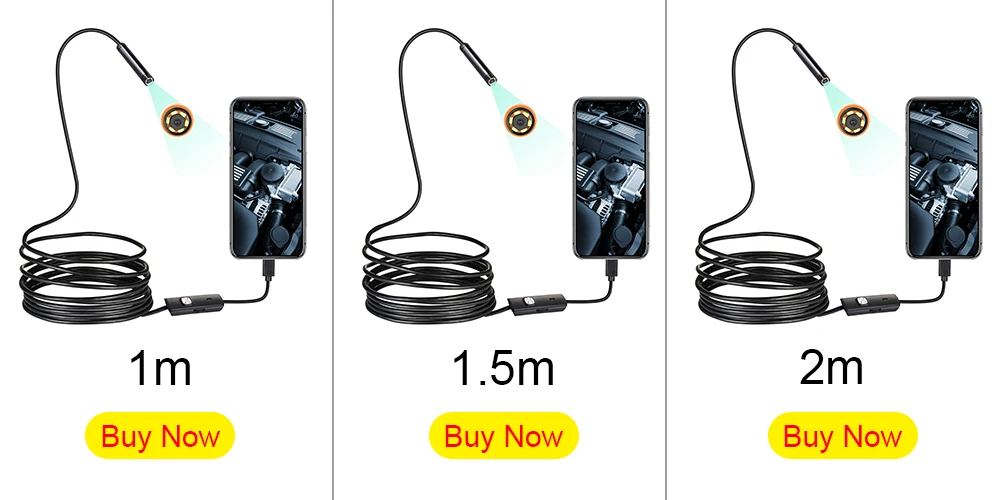 USB Borescope Snake Camera for iPhone & Android - IP67 3 S0b70946a5db040a8ba6859f2e78079aeB