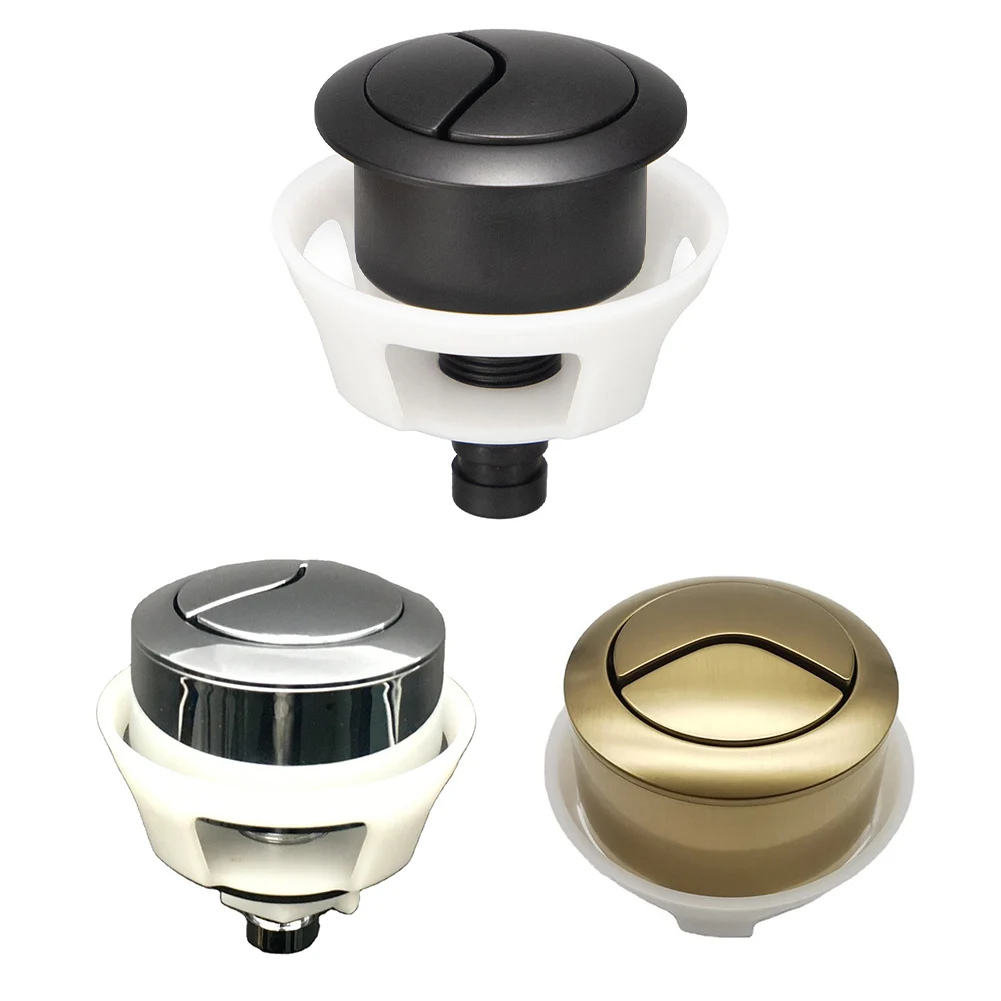 Description Picture 2 of itemUniversal Dual Flush Toilet Water Tank Button Round Valve Push Button Flush Toilet Seat Water Tank Valve Bathroom Parts