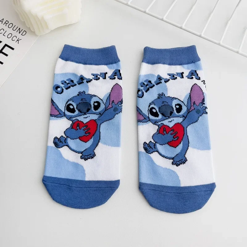 Cotton Socks Cartoon Disney Stitch Sock Anime Women Cotton Short Sock Kawaii Boys Girls Socks Children Ankle Socks Girls Christmas Gifts