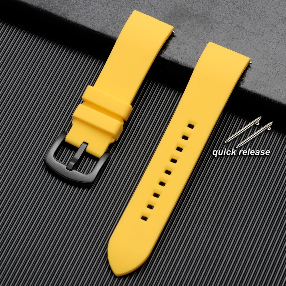 Quick Release Waterproof Silicone Sports Watchband - Soft Rubber Strap