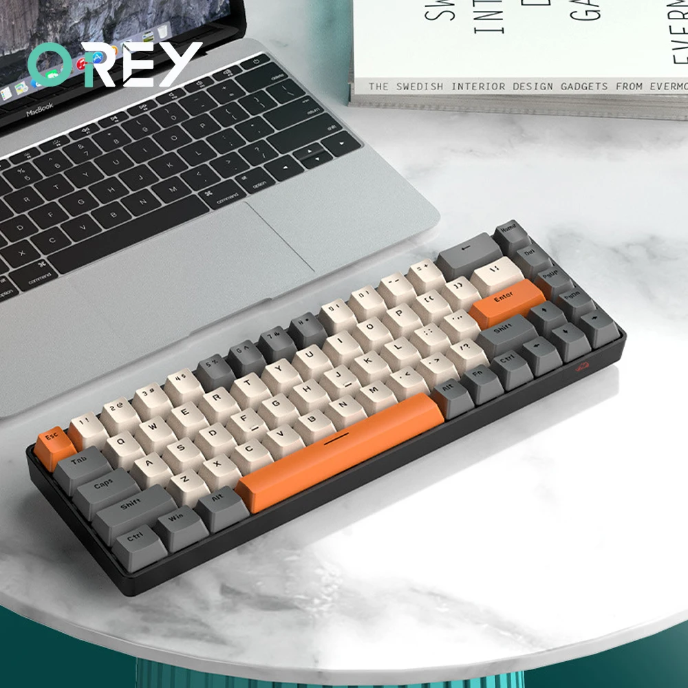 

Gaming Keyboard Blue Red Switch USB RGB/Mix Backlit Wired Mechanical Keyboard 68 Keys Anti-ghosting For Laptop PC Gamer Computer