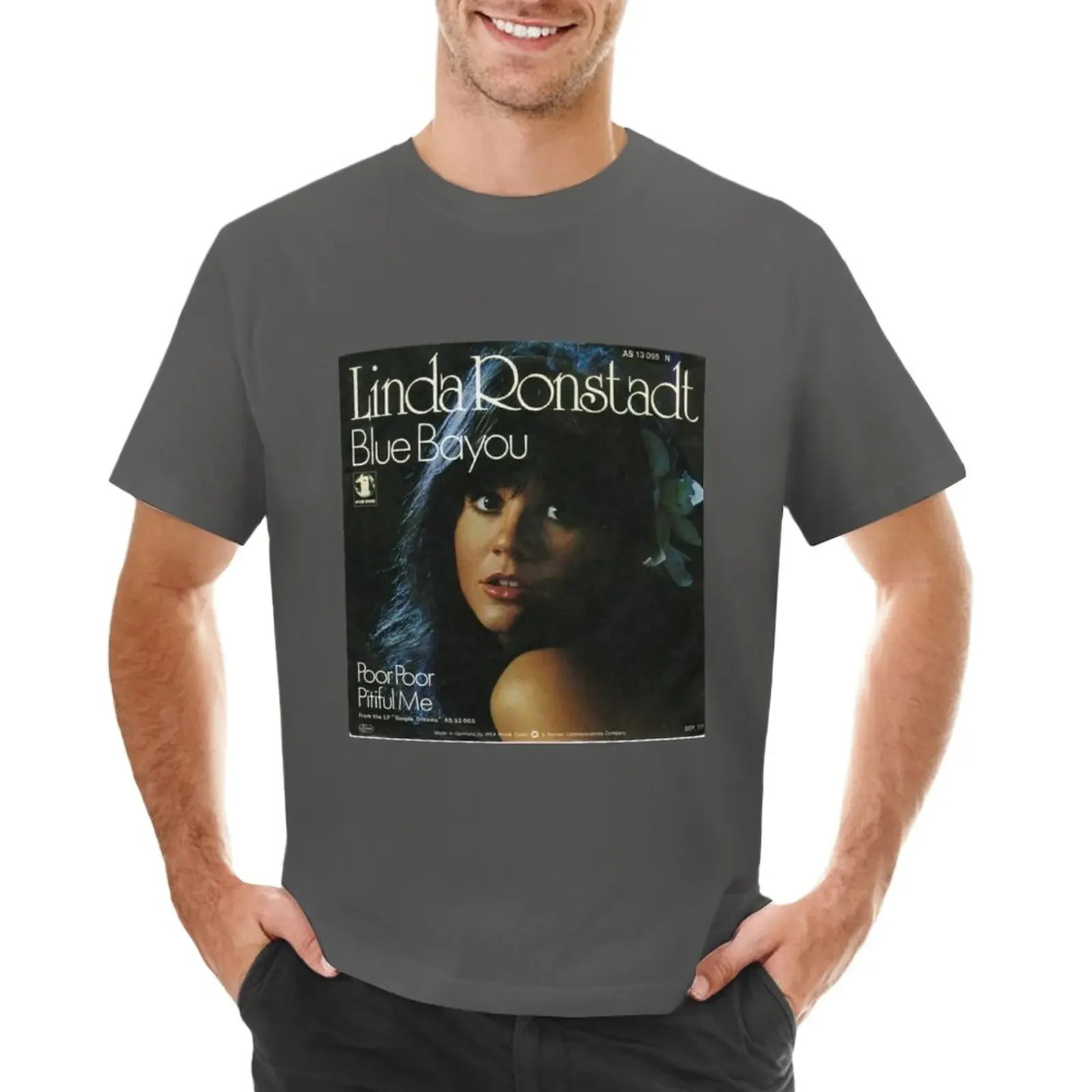 

Linda Ronstadt - Blue Bayou Album Cover T-Shirt plus size tops quick-drying men clothings