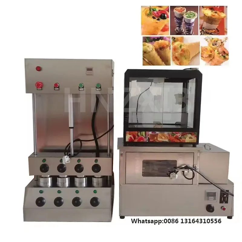 High Quality Automatic Crispy Sugar Pizza Cone Making Baking Oven Equipment Waffle Cone Maker Ice Cream Roller Mold