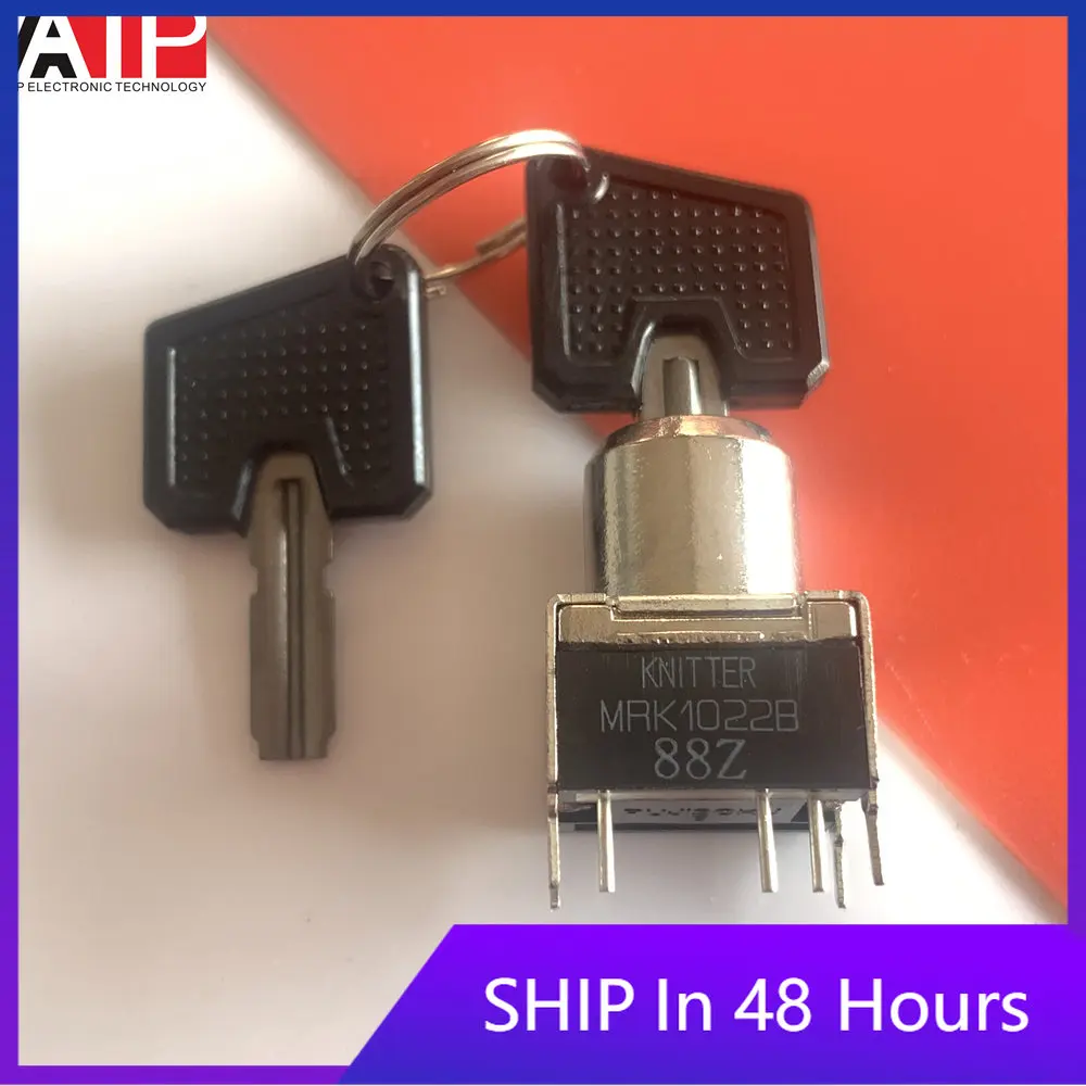 

1PCS MRK1022B rotary key switch imported original spot vertical switch genuine welcome to consult and order.