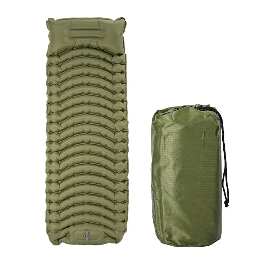 Picnic And Hiking Inflatable Sleeping Pad Foot Pump Mattress Comfortable Sleeping Pad Repair Patch 200*70*10cm