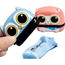 

Customize Cute Cartoon Name Stamps Large Size Colorfast Washable Fabric And Textile Stamps For Kids And Students.