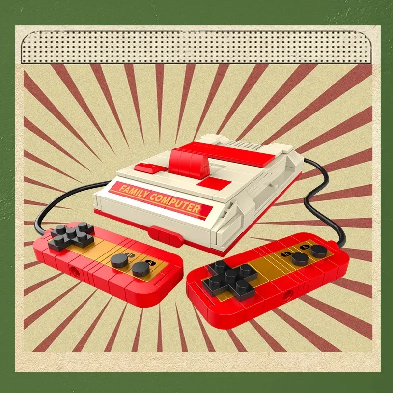 DIY 레트로 전기 가전 가구, TV 컴퓨터 테이프 워크맨 게임 콘솔, 라디오 빌딩 블록 모델 벽돌 세트 장난감