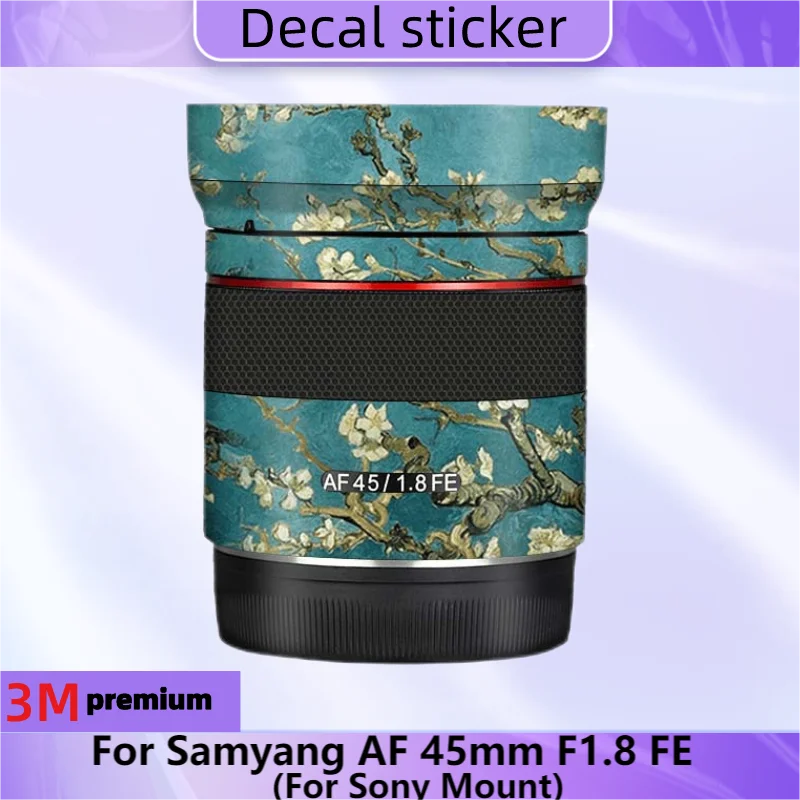 Per Samyang Af 45Mm F1.8 Fe (Per Supporto Sony) Adesivo Antigraffio Per Obiettivo Della Fotocamera Coat Wrap Pellicola Protettiva Per La Protezione De