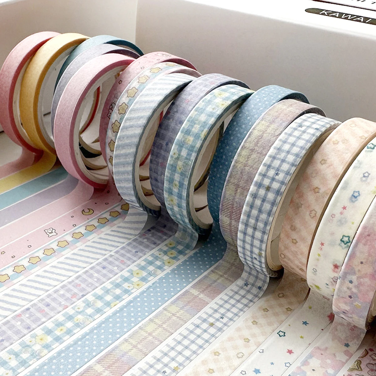 20 롤 빈티지 저널링 와시 테이프 DIY 일기 장식 컬러 마스킹 테이프 수제 스크랩북킹 문구 용품