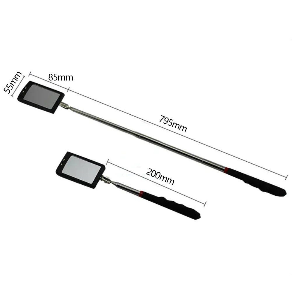 360° Inspection Mirror LED Light Telescoping Mirrors Extend Mechanic Tools Inspection Mirror Telescopic Handle Repairing Tools 5