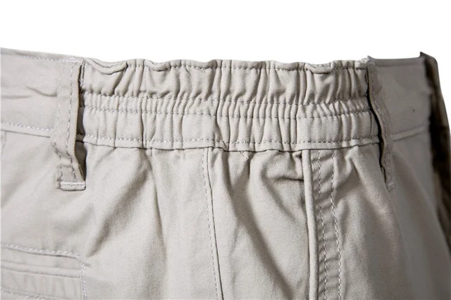 Summer 100% Cotton Solid Shorts Men High Quality Casual Business Social Elastic Waist Men Shorts 10 Colors Beach Shorts 6