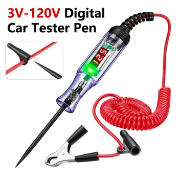 Sonda Diagnostica per Auto 3V 120V, Penna Tester Multifunzione per Circuiti Automobilistici con Copertura Protettiva per Riparazioni Professionali