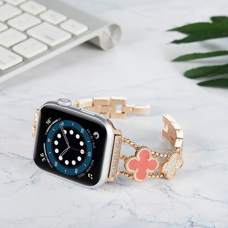 Elegant Diamond Fashion Metal Strap for Women - Premium Wristband for Smartwatches