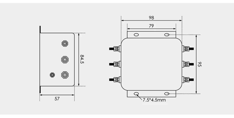 40A 50A 60A Interruptor de Filtro da