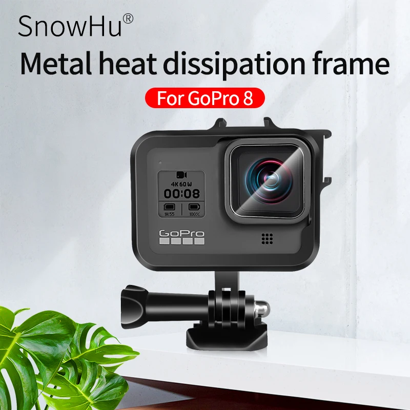 

Чехол с рамкой из алюминиевого сплава для GoPro Hero 8, двойной башмак с зарядным портом для экшн-камеры GoPro 8 Black