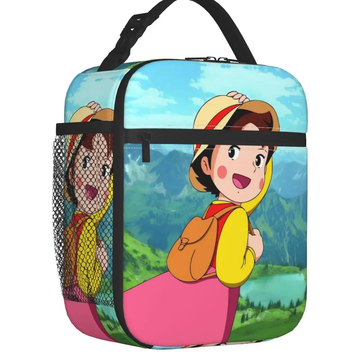 

Изолированные сумки для обеда Alps Mountain Happy Girl Heidi, для работы, школы, с героями мультфильмов аниме, герметичный охладитель, термическая коробка для бенто для женщин и детей