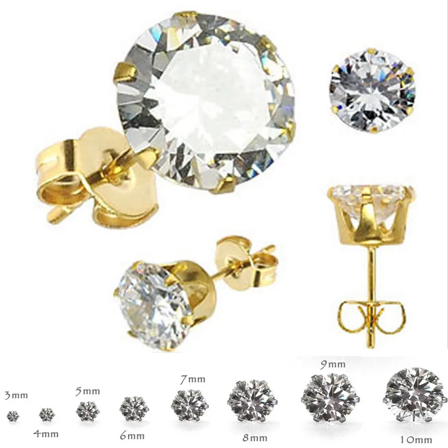 LUXUSTEEL Orecchini - Dettaglio zirconi cubici