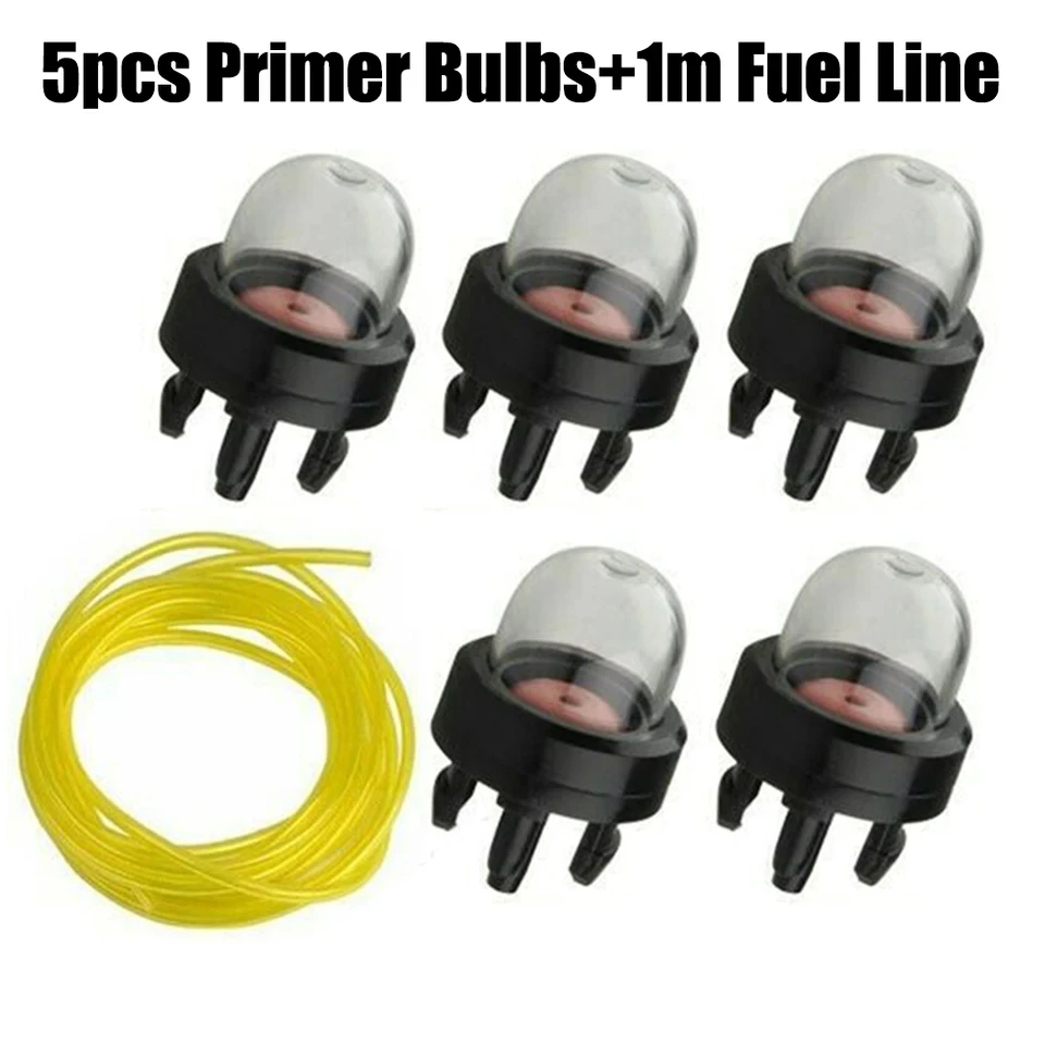 Primer Bulb Pump 5PCS with 1M Fuel Line for Trimmer Chainsaw Blower Carburetor