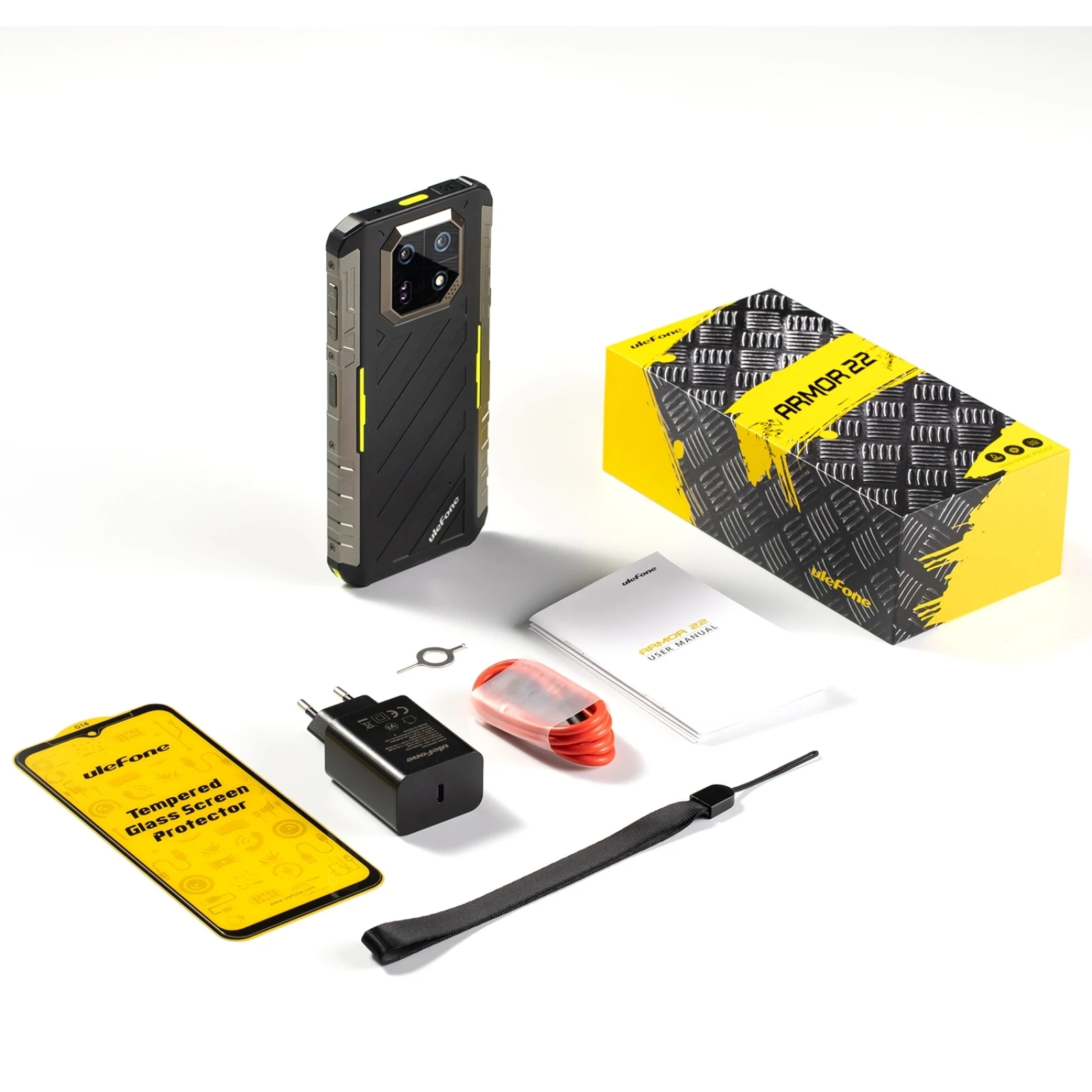 Ulefone Armor 22 8GB+256GB/128GB IP68/IP69K Rugged Phone 6.58 inch Android 13 MTK Helio G96 Octa Core 4G NFC Cellphon 6