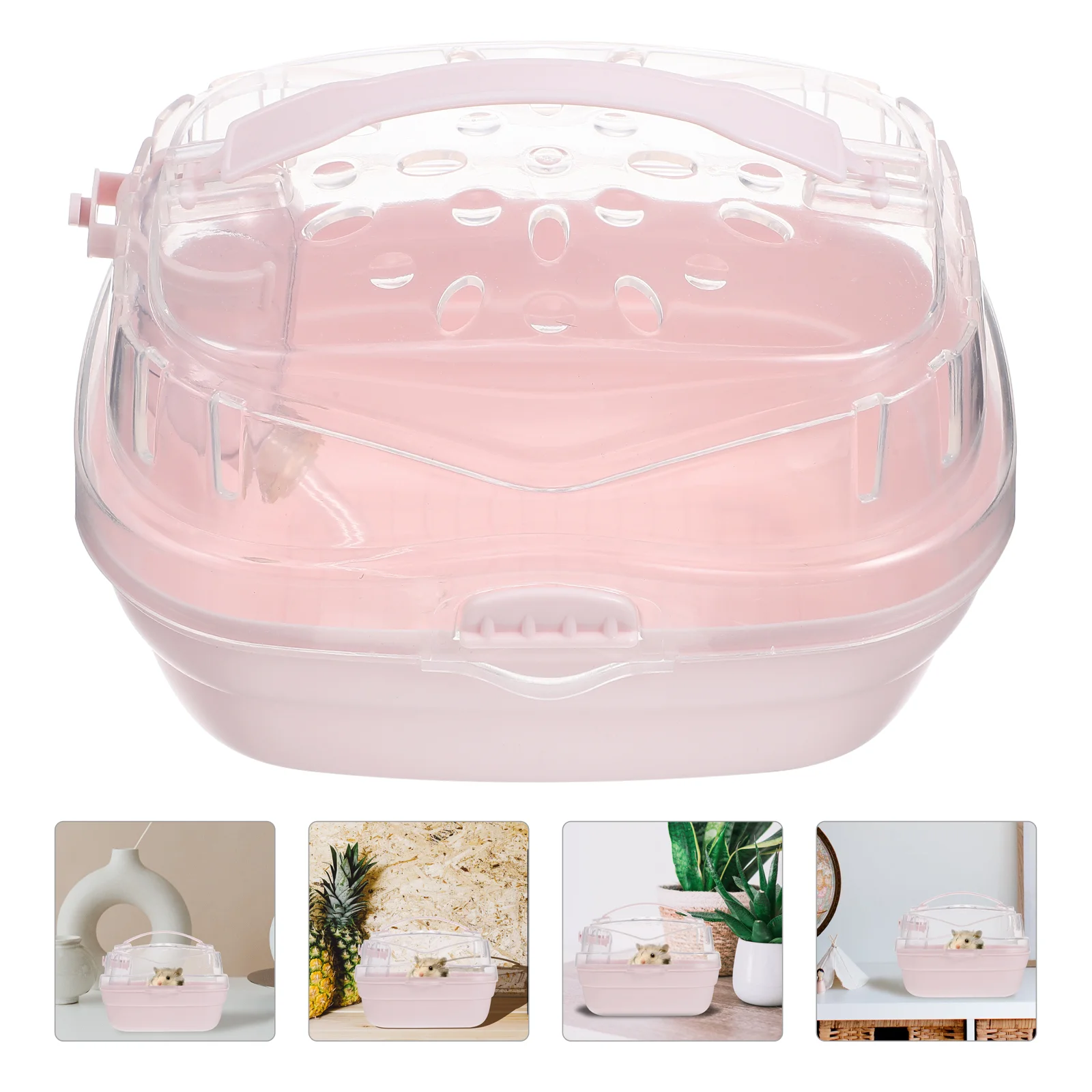 

Take Hamster Out of Cage Travel Small Carrying Case Portable Abs Pet Carrier