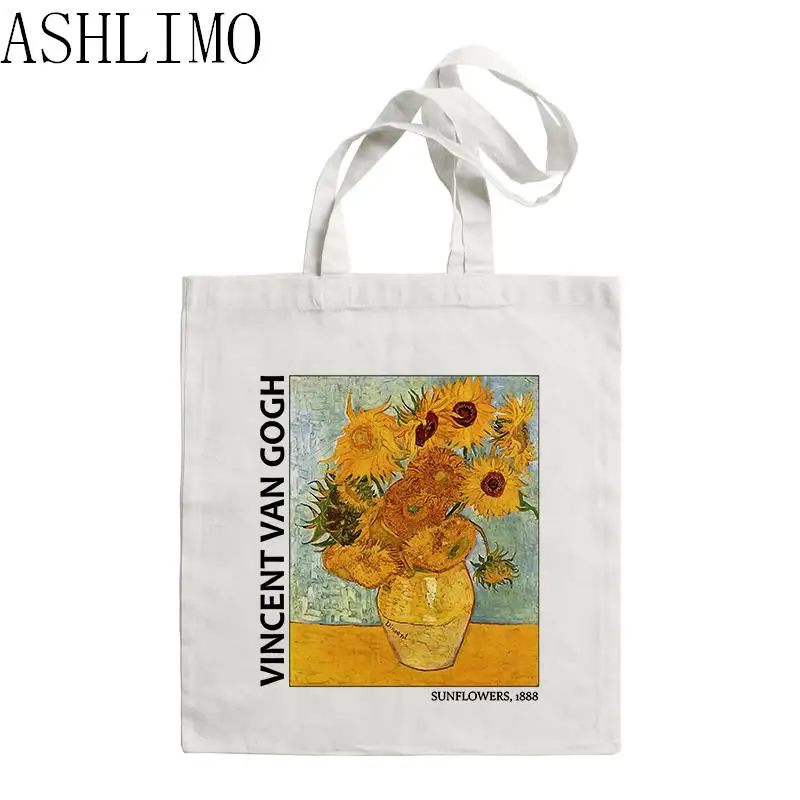 Van Gogh Painting Women Canvas Shoulder Bag High Capacity Tote Bag