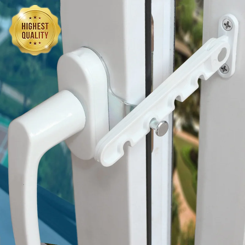 Security for Door Windows Child Safety Protection Window Limiter Latch Casement Wind Brace Sash Lock Position Stopper