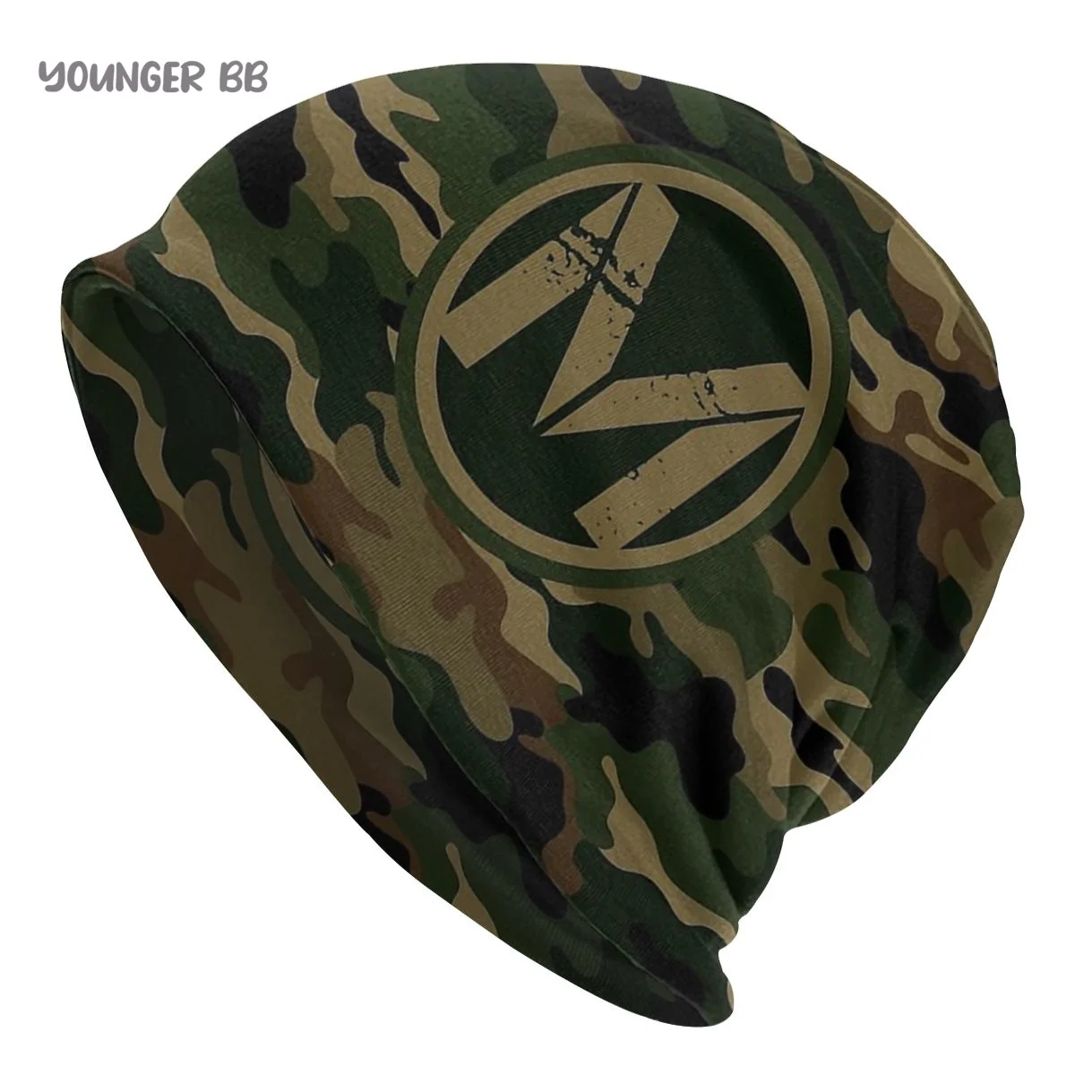 

Bonnet Hats Men Women's Knitting Hat Monogram Initial Letter M Military Army Camouflage Warm Cap Beanies Thermal Elastic Caps