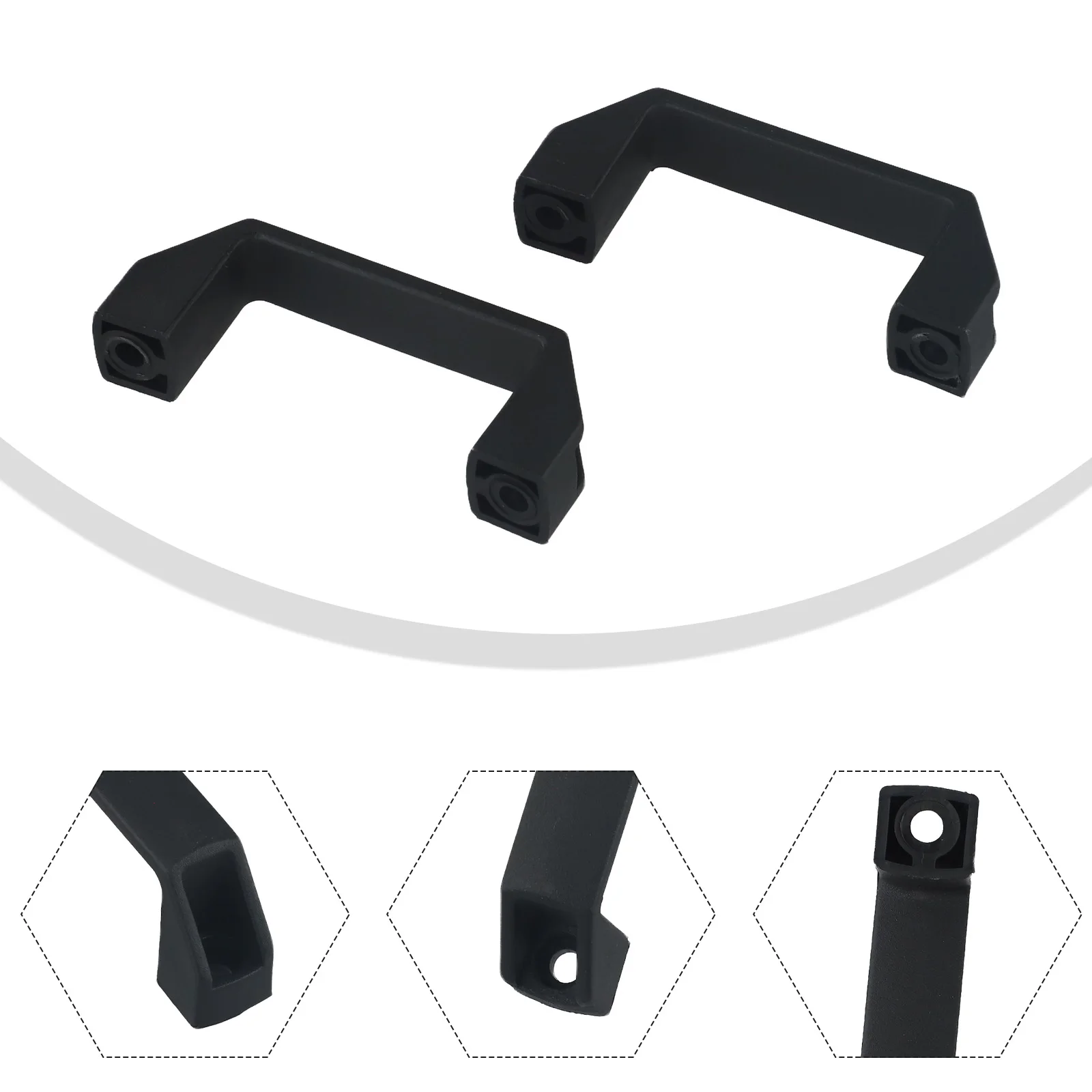 Description Picture 2 of item2PCS Thickened Cabinet Door Handles Black Plastic Kitchen Cabinet Door Knob Furniture Drawer Pulls Bar Handle
