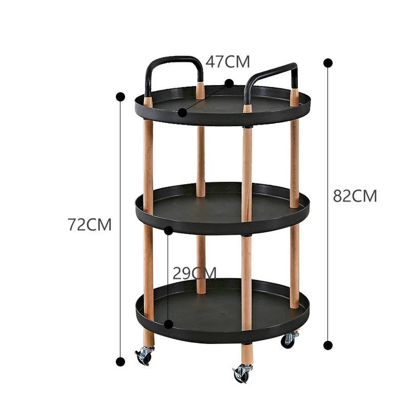 Hotel Trolley Hotel Furniture solid wood +PP coffee table hotel cart hotel room service trolley cafe table 47*47*54/82cm