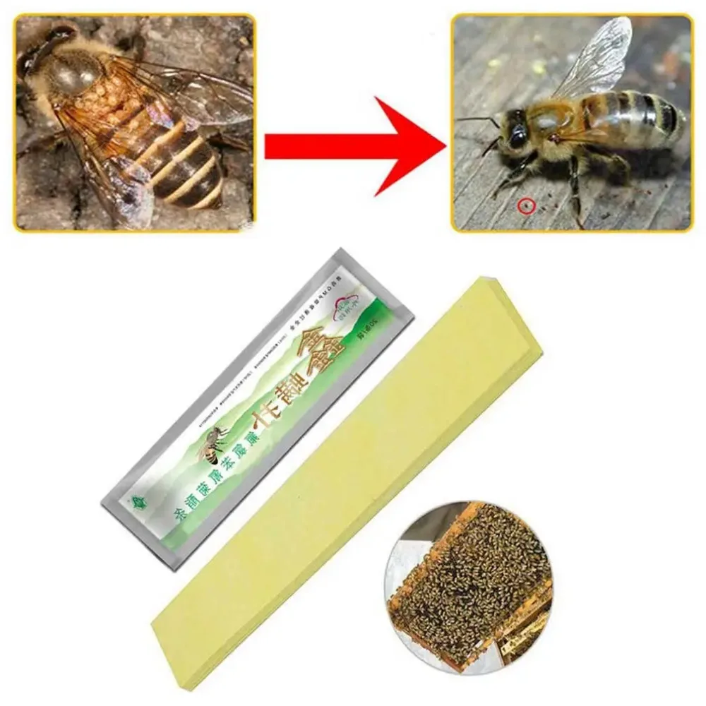 20PCS/Pack Beekeeping Fluvalinate Mite Killer Tool Varroa Mite Control Strip Acaricide Farm Killer Medicine Supplies