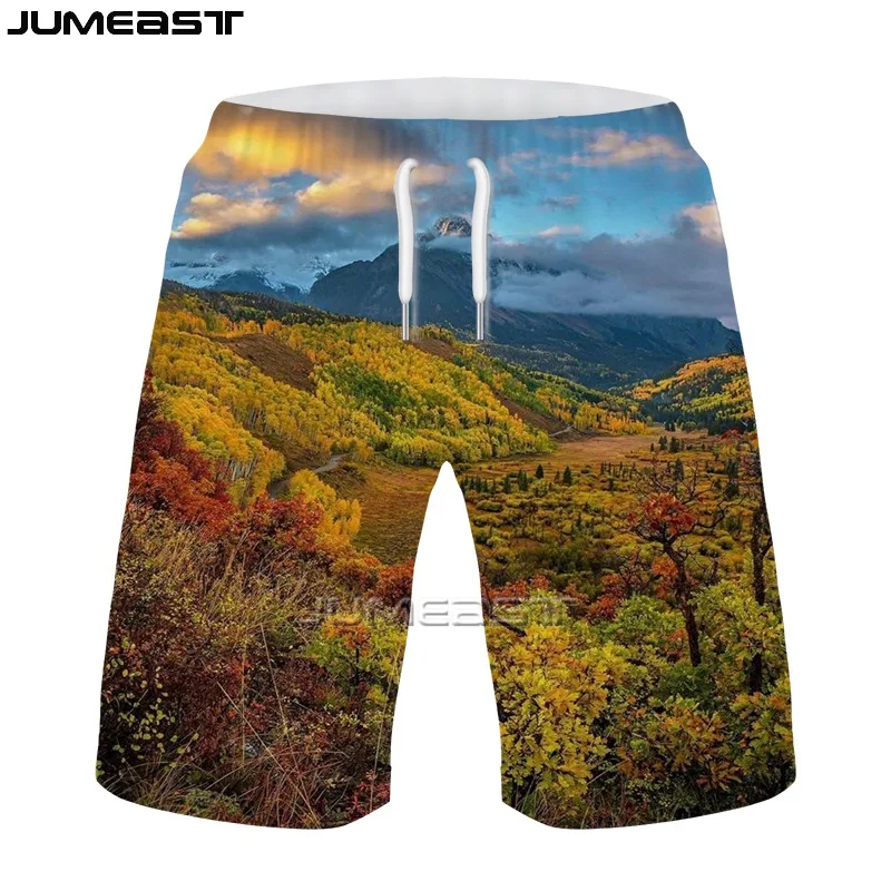 Jumeast Men Women Oversized Landscape Scenery Streetwear Shorts Trunks Board Shorts Beach Casual Sweatpants Summer Short Pants